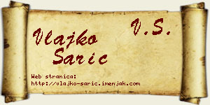 Vlajko Sarić vizit kartica